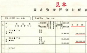 相続財産の評価・固定資産評価証明書